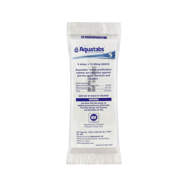 50 Tablets Total Aquatabs® Water Purification Tablets