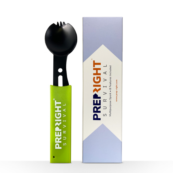 Prep-Right Survival Multipurpose Spork -  Green