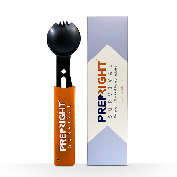 Prep-Right Survival Multipurpose Spork -  Orange